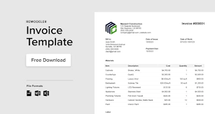 compliant home improvement invoice forms